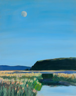>Moonrise, Piermont Marsh